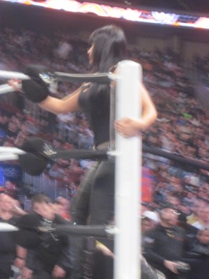 Aksana entering the ring