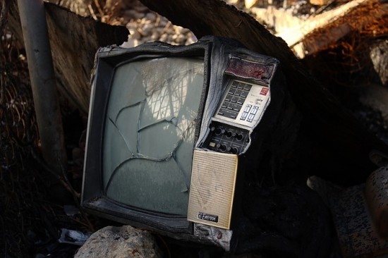 Burned out TV