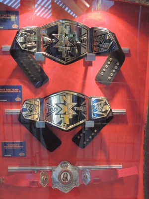 NXT Tag Team and Moolah's Woman's Championship Belts