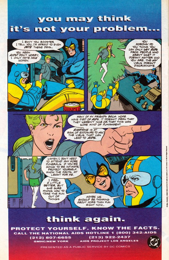 Booster Gold, Blue Beetle, and Fire AIDS PSA