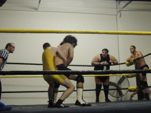 Curt Robinson, Conor Claxton, and Frankie Pikard vs Brandon Bell, Tim Lobo, and Ace Romero at CZW Dojo Wars XV 01