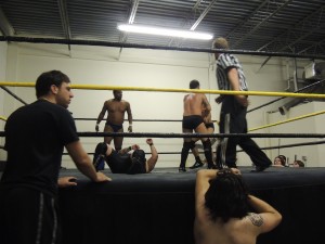 Curt Robinson, Conor Claxton, and Frankie Pikard vs Brandon Bell, Tim Lobo, and Ace Romero at CZW Dojo Wars XV 07