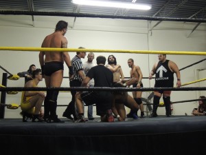 Curt Robinson, Conor Claxton, and Frankie Pikard vs Brandon Bell, Tim Lobo, and Ace Romero at CZW Dojo Wars XV 08