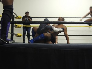 Frankie Pikard, Nate Carter, and Dave McCall vs Lennon Duffy, Marcus Clutch, and Slugger Clark at CZW Dojo Wars XVIII 07