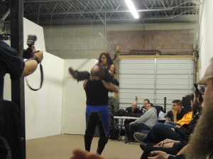 Conor Claxton and Frankie Pikard with Brittany Blake vs Ken Phoenix and Nick Berk at CZW Dojo Wars XXIV 08